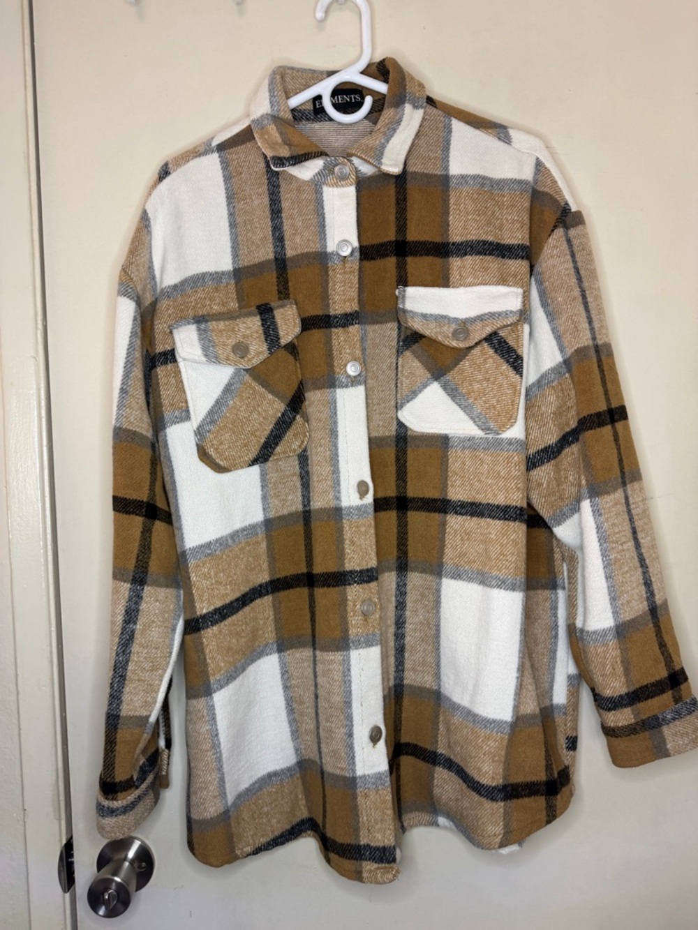 Elements Plaid Shacket Jacket Size 2XL